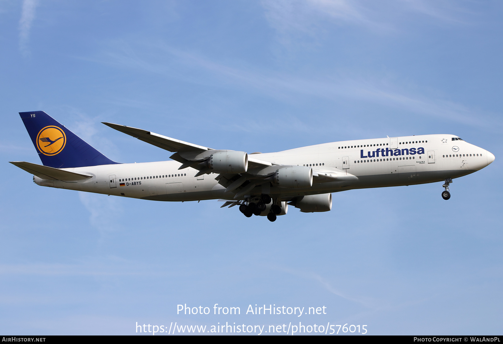 Aircraft Photo of D-ABYS | Boeing 747-830 | Lufthansa | AirHistory.net #576015