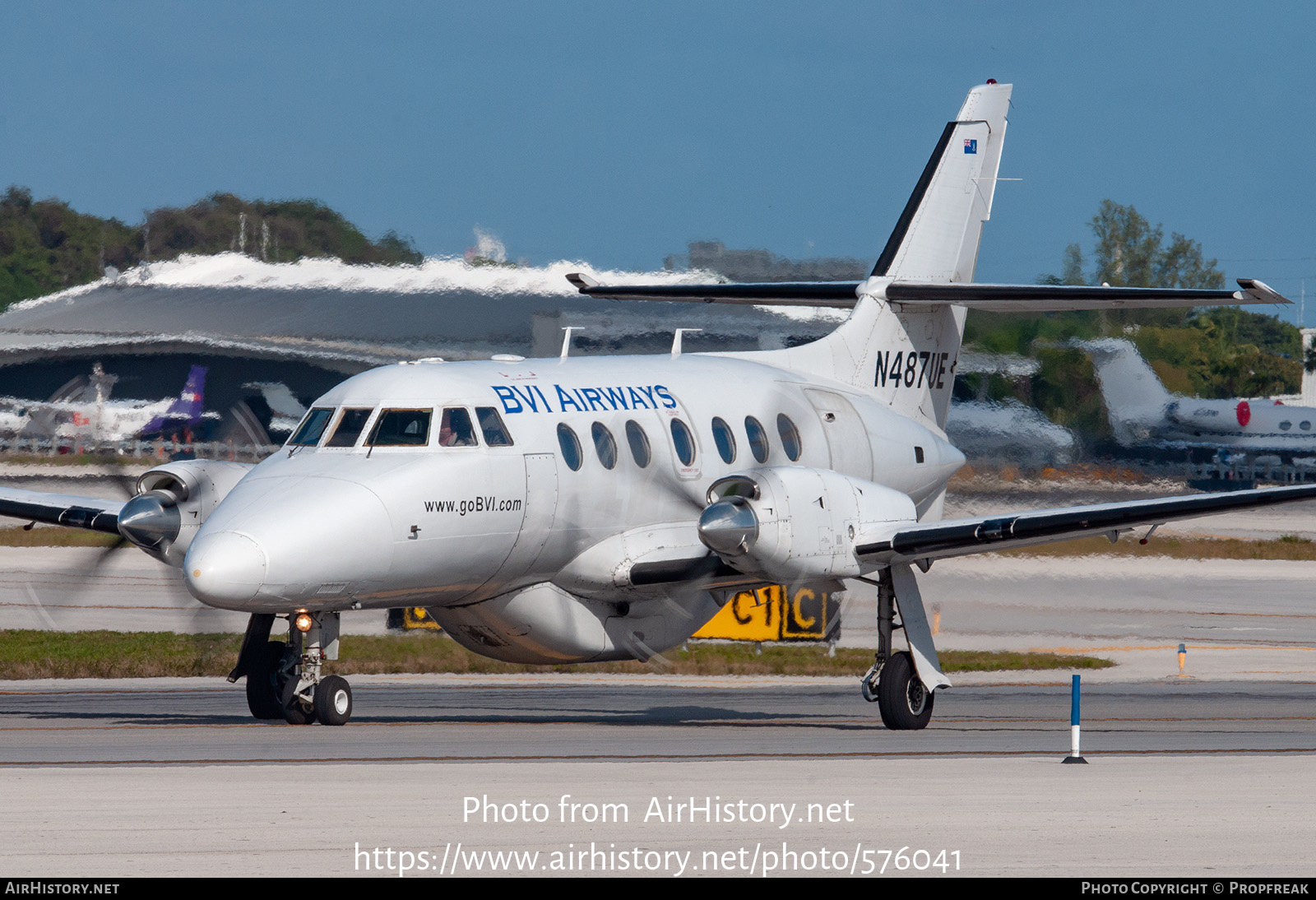 Aircraft Photo of N487UE | British Aerospace BAe-3201 Jetstream Super 31 | BVI Airways | AirHistory.net #576041