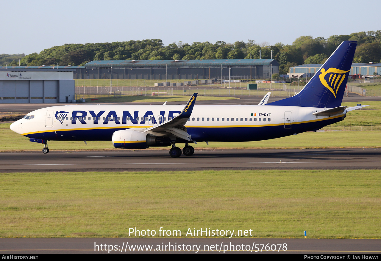 Aircraft Photo of EI-DYY | Boeing 737-8AS | Ryanair | AirHistory.net #576078