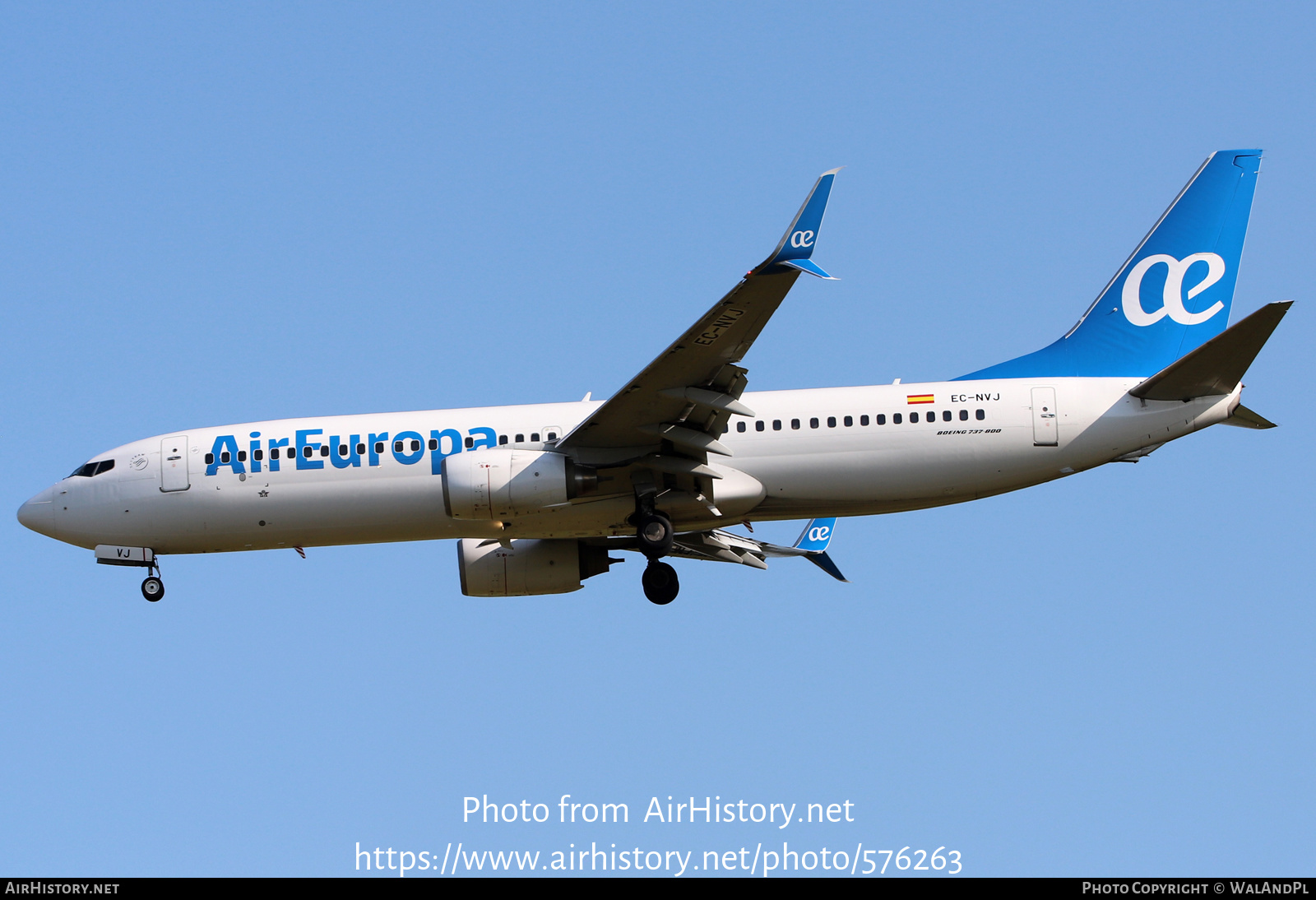 Aircraft Photo of EC-NVJ | Boeing 737-8K5 | Air Europa | AirHistory.net #576263