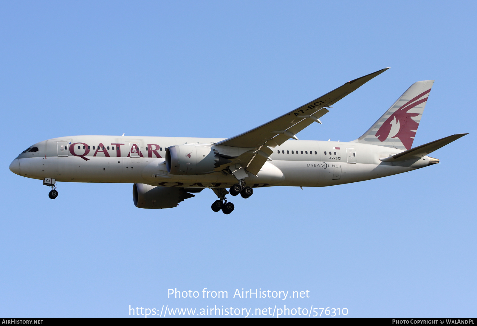 Aircraft Photo of A7-BCI | Boeing 787-8 Dreamliner | Qatar Airways | AirHistory.net #576310