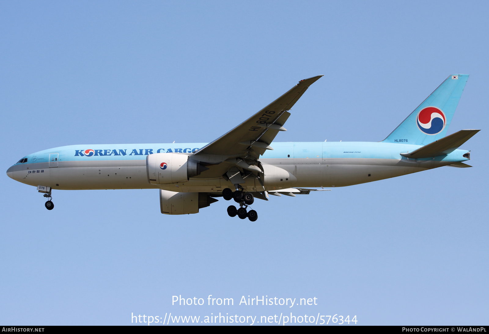 Aircraft Photo of HL8076 | Boeing 777-F | Korean Air Cargo | AirHistory.net #576344