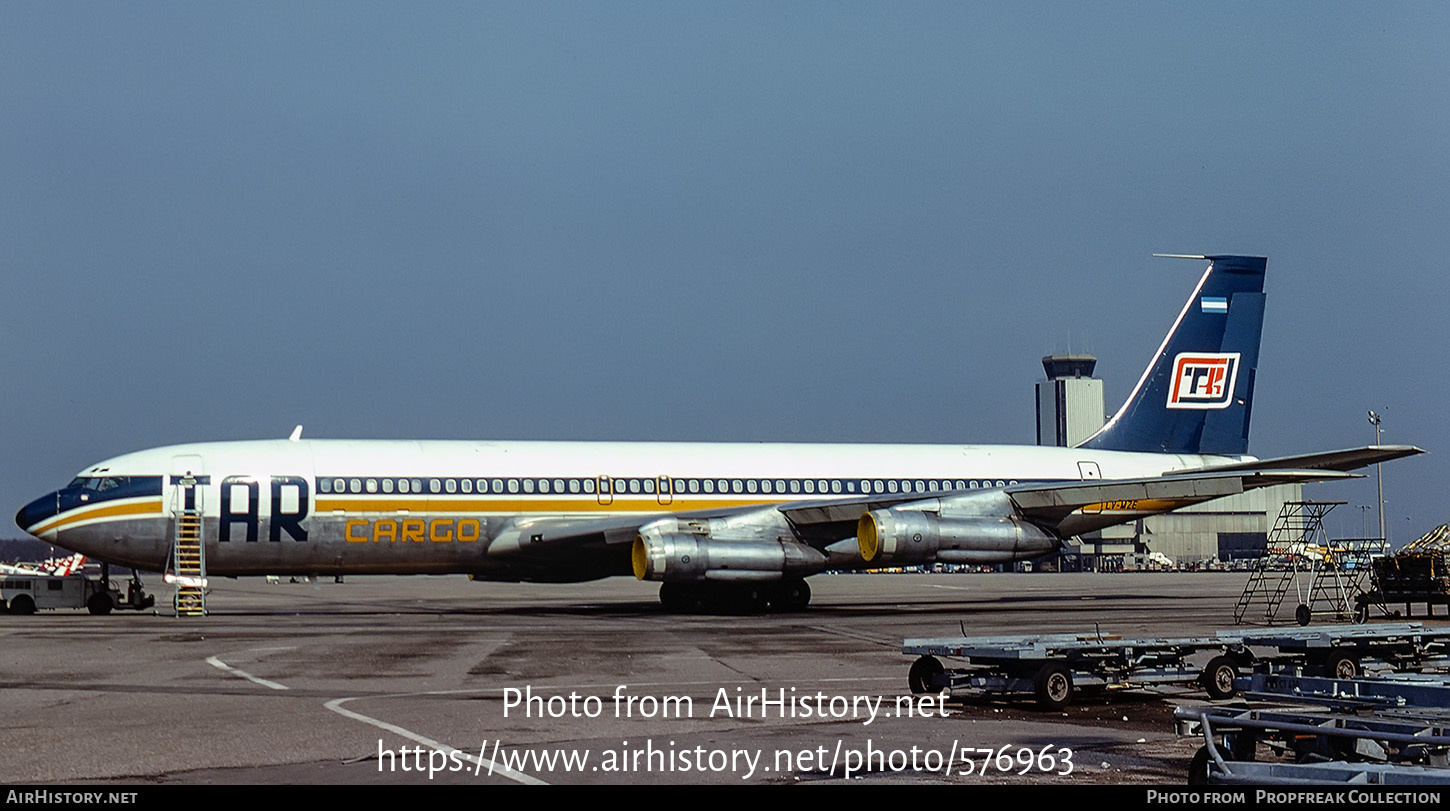 Aircraft Photo of LV-MZE | Boeing 707-338C | Transporte Aereo Rioplatense - TAR | AirHistory.net #576963