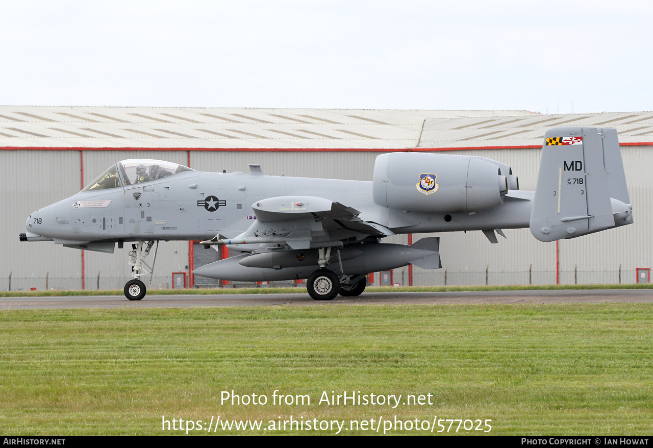 Aircraft Photo of 78-0718 / AF78-718 | Fairchild A-10C Thunderbolt II | USA - Air Force | AirHistory.net #577025