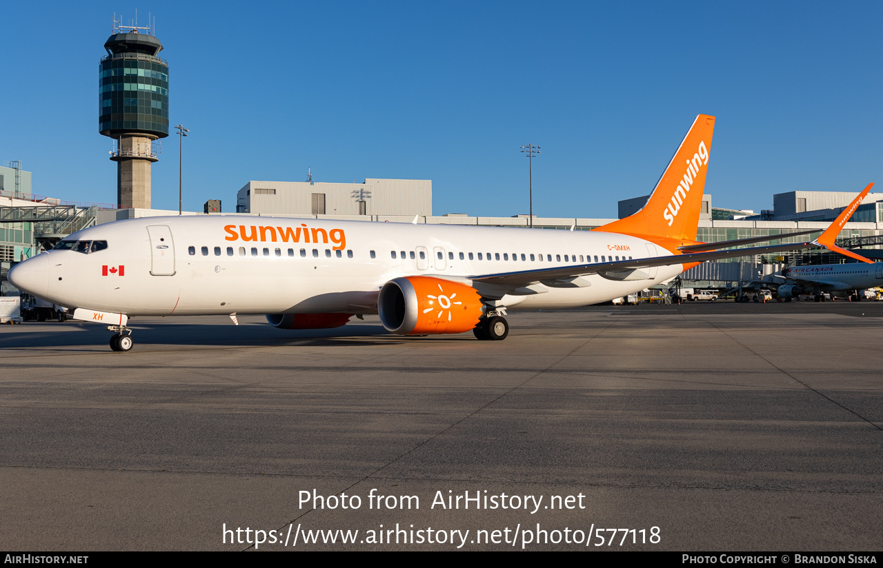 Aircraft Photo of C-GMXH | Boeing 737-8 Max 8 | Sunwing Airlines | AirHistory.net #577118