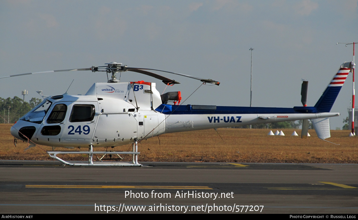 Aircraft Photo of VH-UAZ | Eurocopter AS-350B-3 Ecureuil | United Aero Helicopters | AirHistory.net #577207