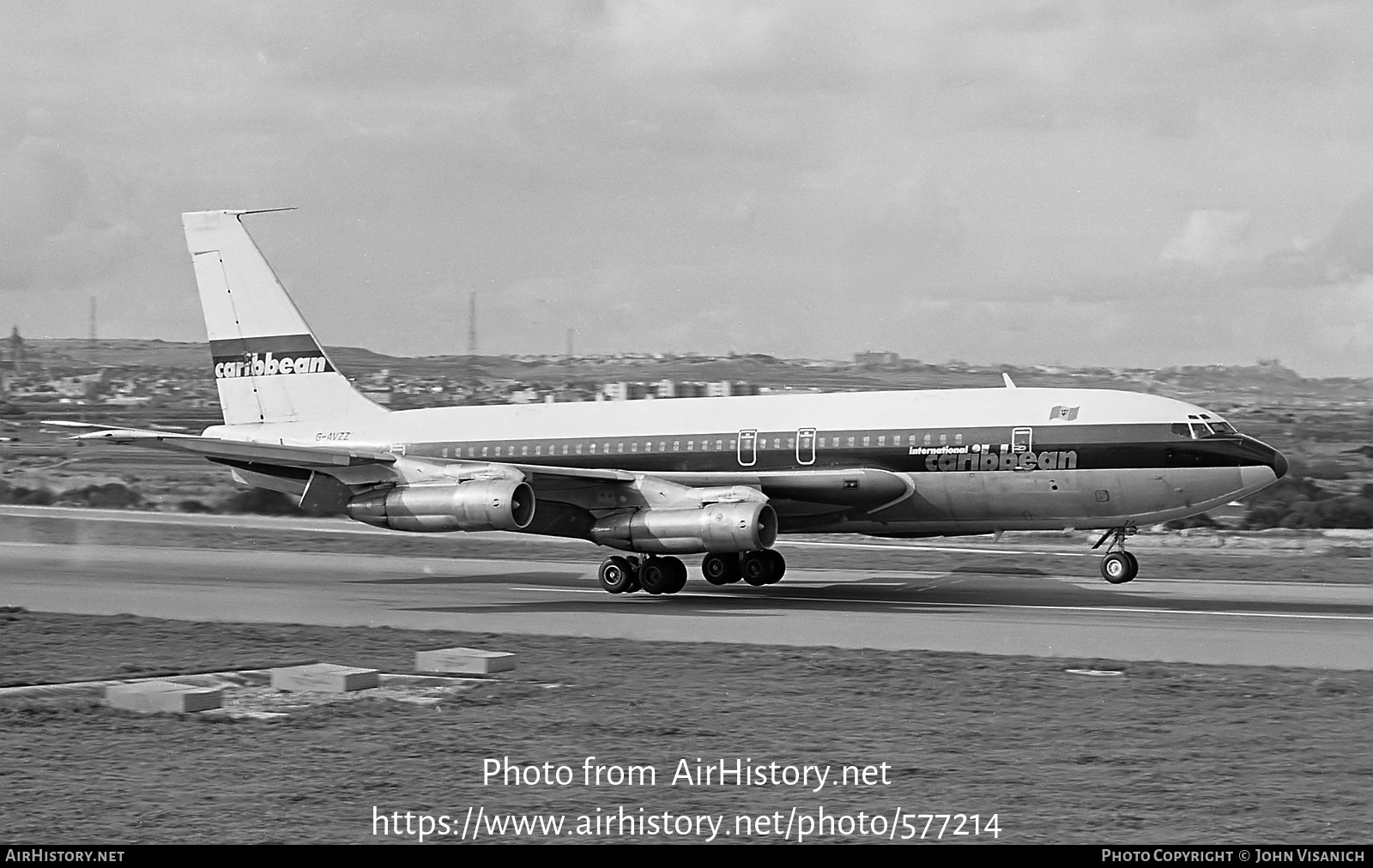 Aircraft Photo of G-AVZZ | Boeing 707-138B | International Caribbean Airways | AirHistory.net #577214