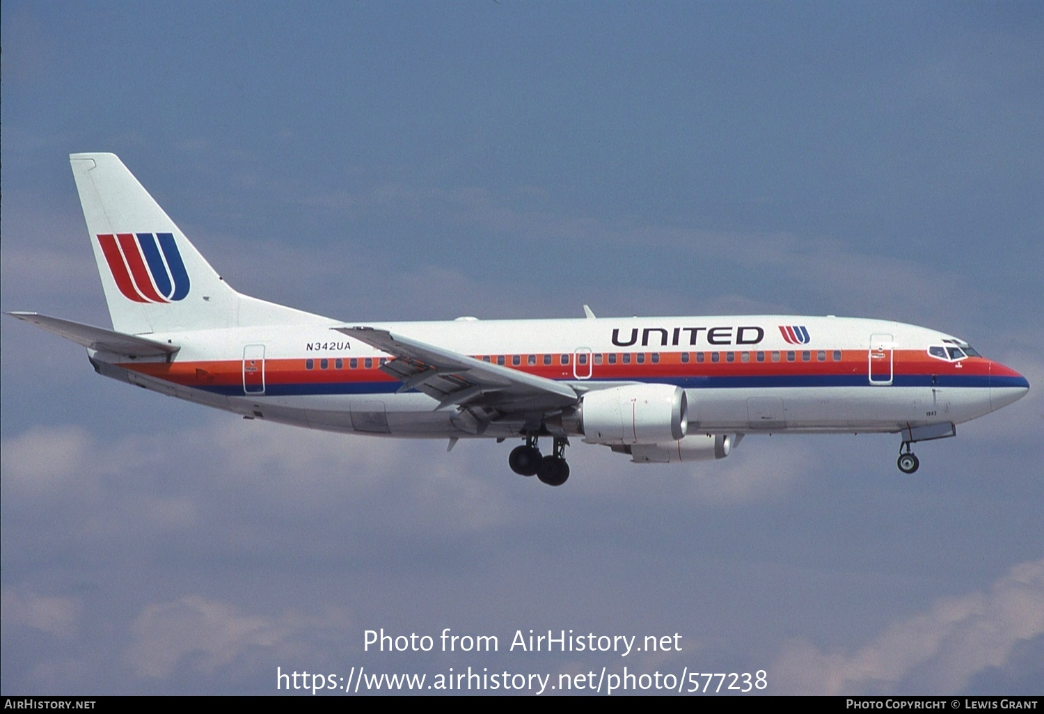 Aircraft Photo of N342UA | Boeing 737-322 | United Airlines | AirHistory.net #577238