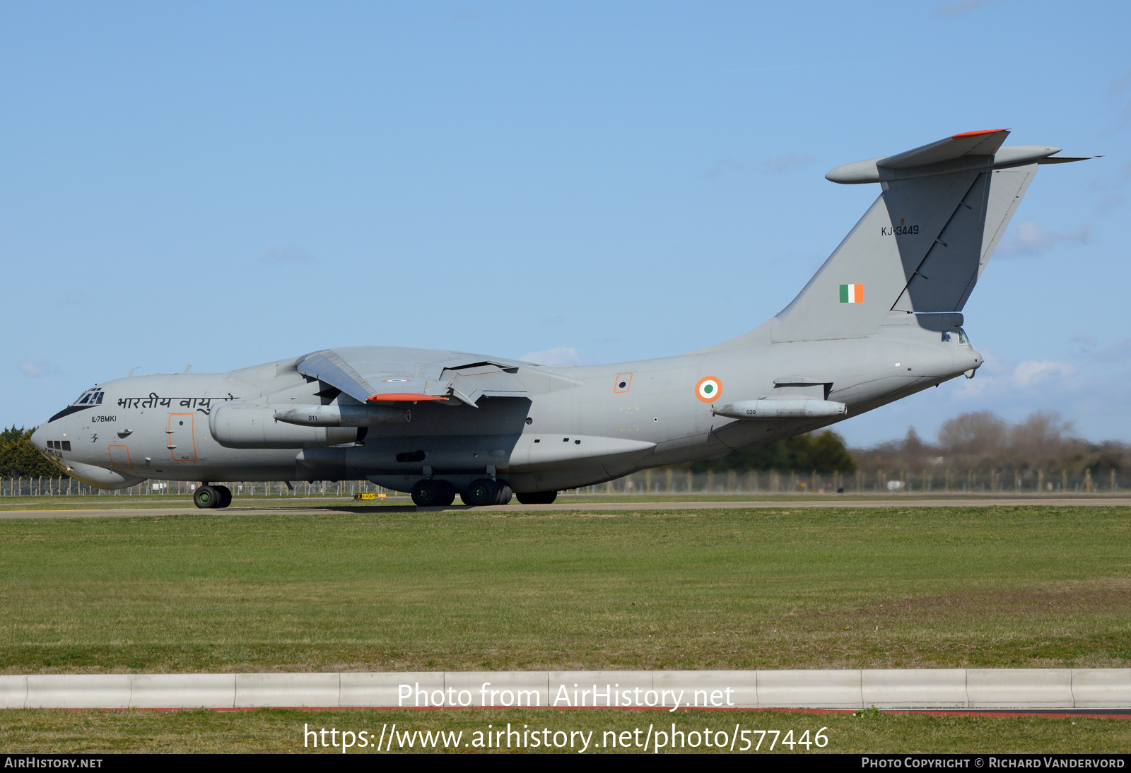 Aircraft Photo of KJ-3449 | Ilyushin Il-78MKI | India - Air Force | AirHistory.net #577446