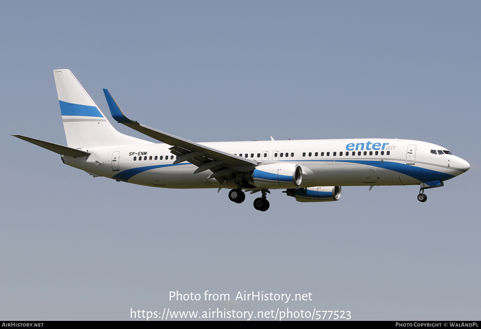 Aircraft Photo of SP-ENM | Boeing 737-8CX | Enter Air | AirHistory.net #577523