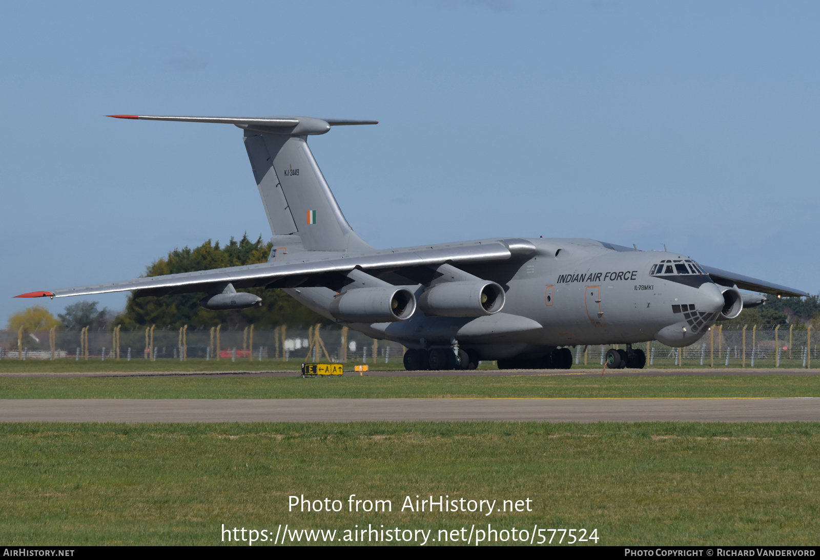 Aircraft Photo of KJ-3449 | Ilyushin Il-78MKI | India - Air Force | AirHistory.net #577524