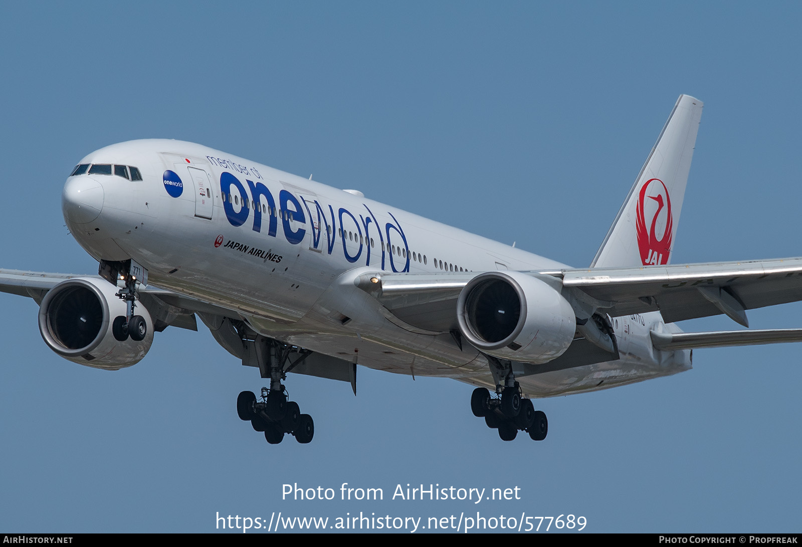 Aircraft Photo of JA771J | Boeing 777-246 | Japan Airlines - JAL | AirHistory.net #577689