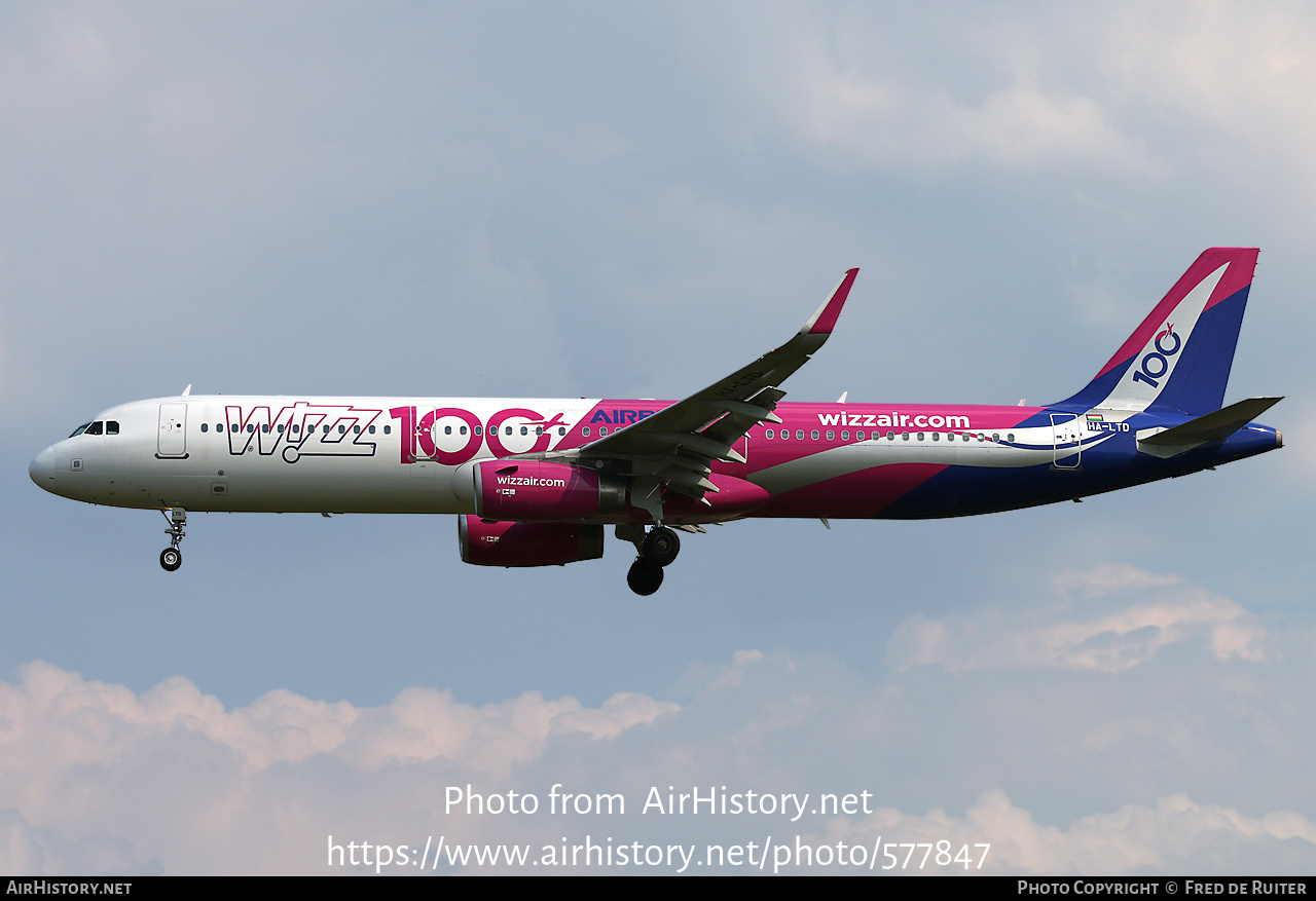 Aircraft Photo of HA-LTD | Airbus A321-231 | Wizz Air | AirHistory.net #577847