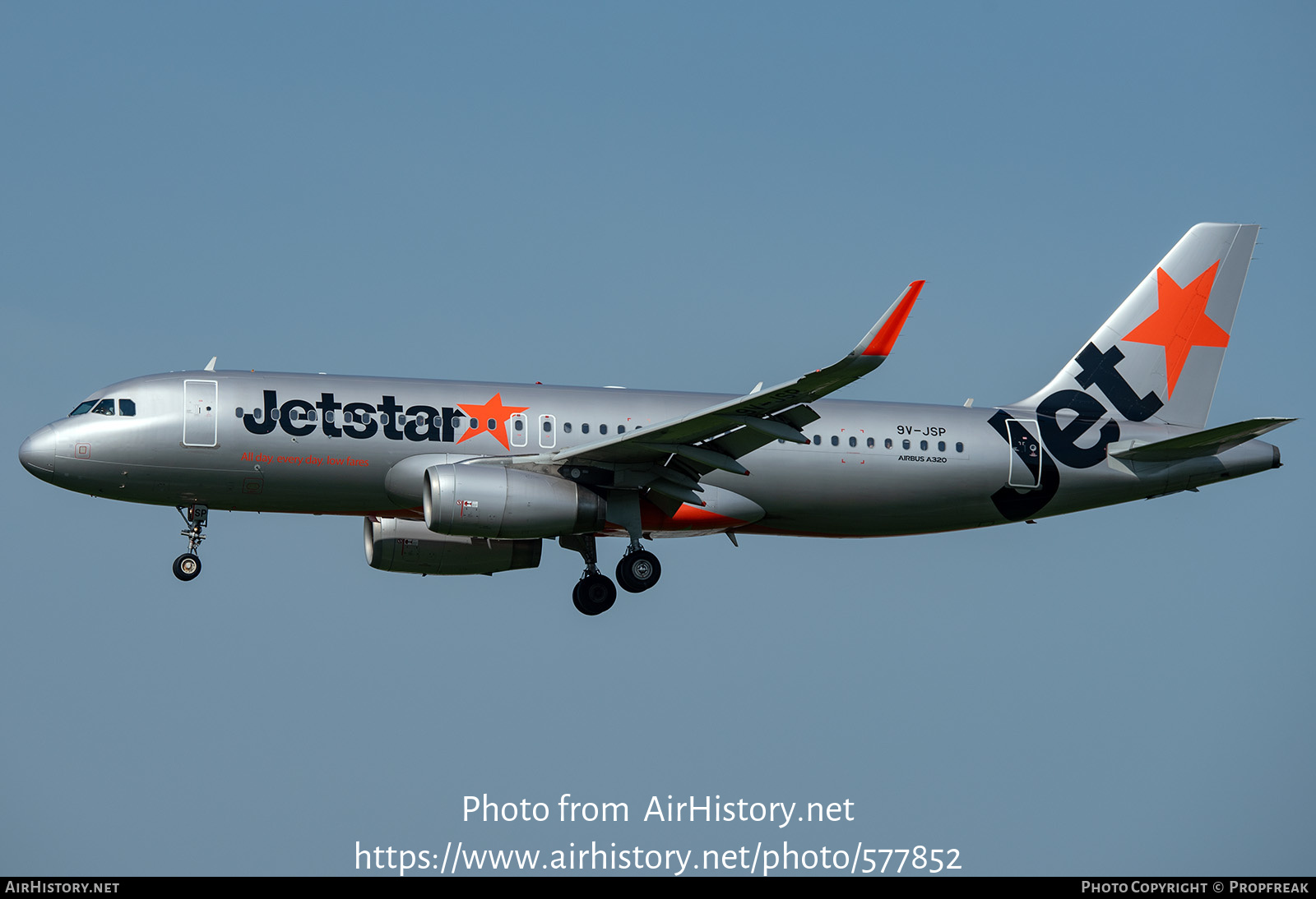 Aircraft Photo of 9V-JSP | Airbus A320-232 | Jetstar Airways | AirHistory.net #577852