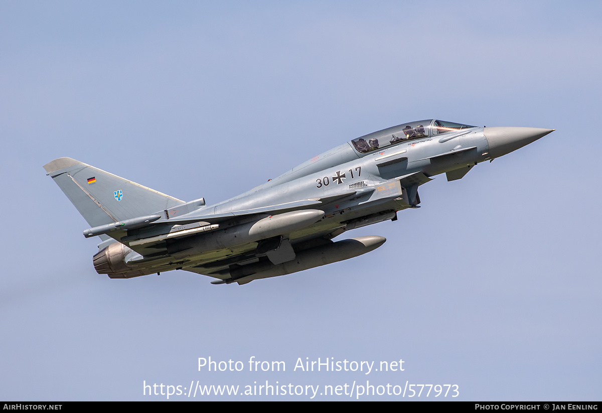 Aircraft Photo of 3017 | Eurofighter EF-2000 Typhoon T | Germany - Air Force | AirHistory.net #577973