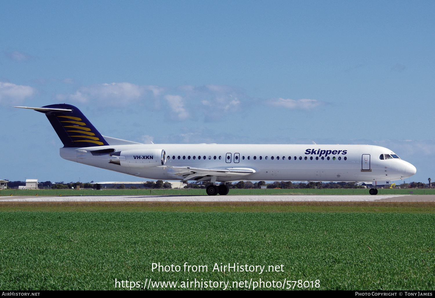 Aircraft Photo of VH-XKN | Fokker 100 (F28-0100) | Skippers Aviation | AirHistory.net #578018