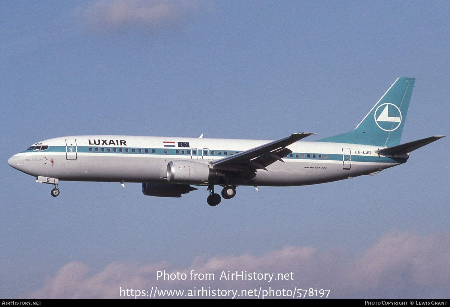 Aircraft Photo of LX-LGG | Boeing 737-4C9 | Luxair | AirHistory.net #578197