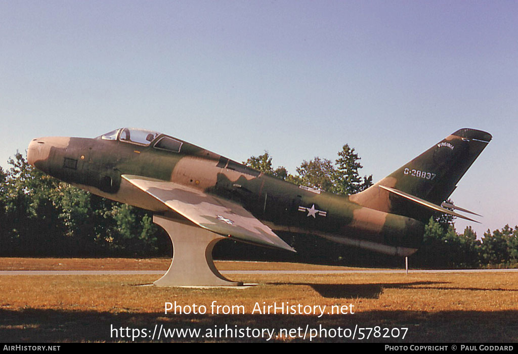 Aircraft Photo of 52-8837 / 0-28837 | Republic F-84F Thunderstreak | USA - Air Force | AirHistory.net #578207