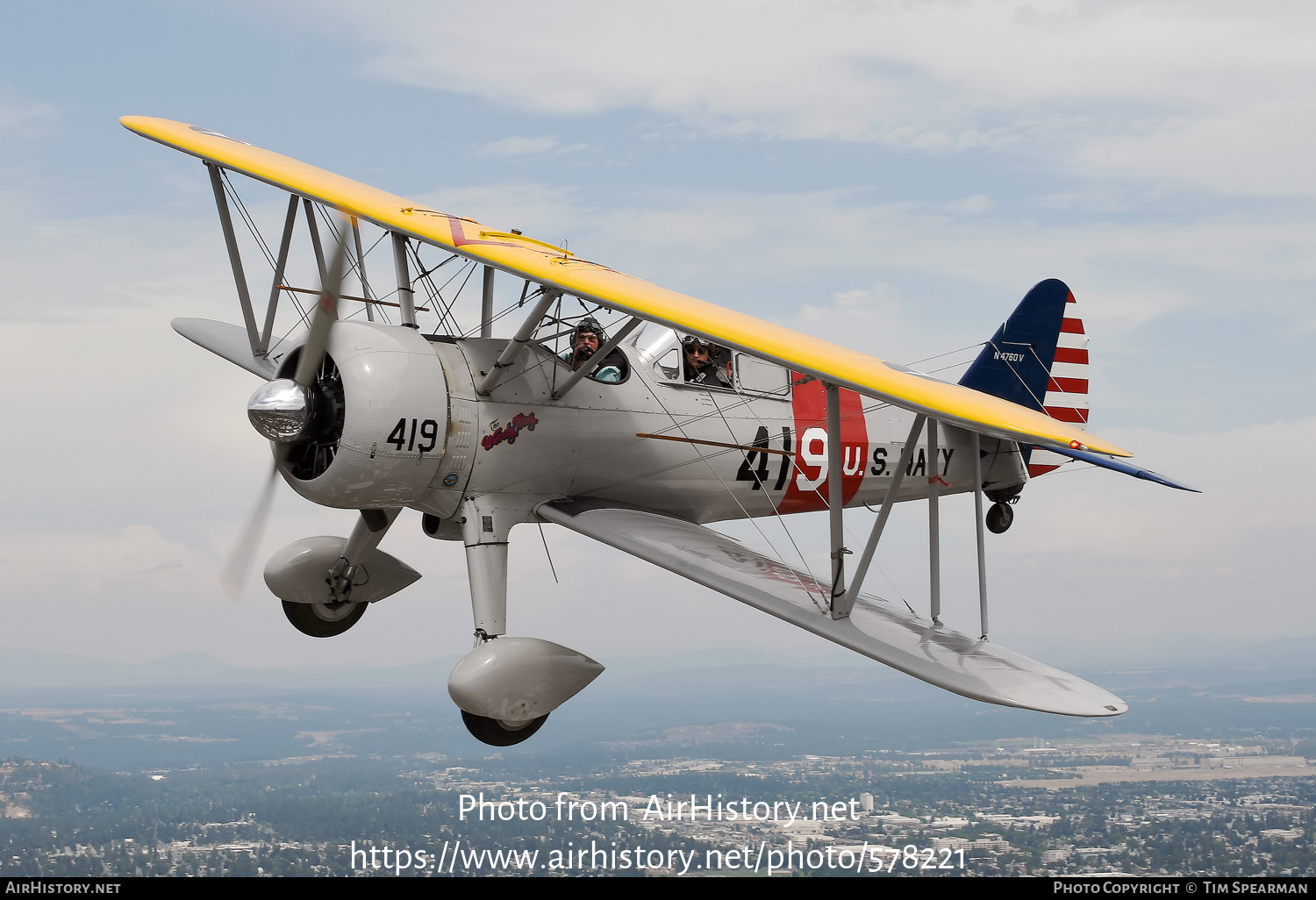 Aircraft Photo of N4760V | Stearman PT-13D Kaydet | USA - Navy | AirHistory.net #578221