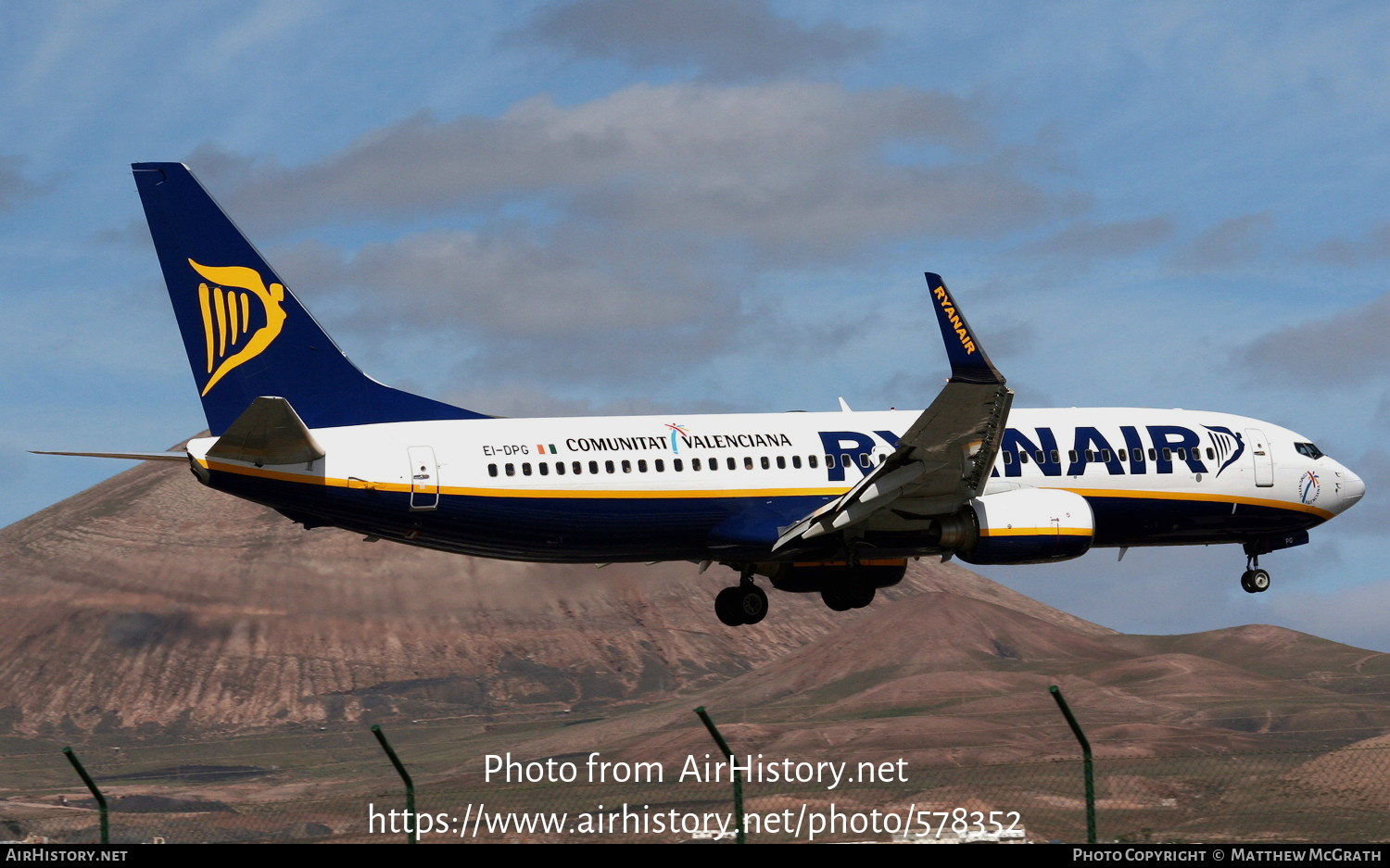 Aircraft Photo of EI-DPG | Boeing 737-8AS | Ryanair | AirHistory.net #578352