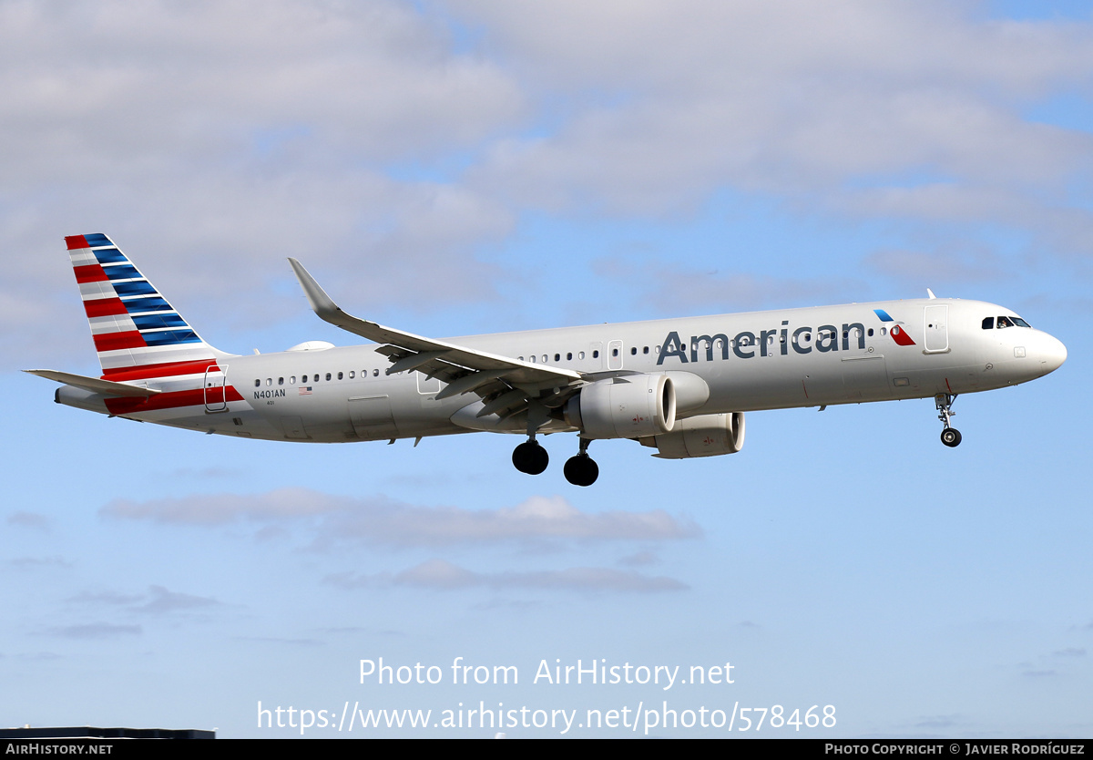 Aircraft Photo of N401AN | Airbus A321-253NX | American Airlines | AirHistory.net #578468