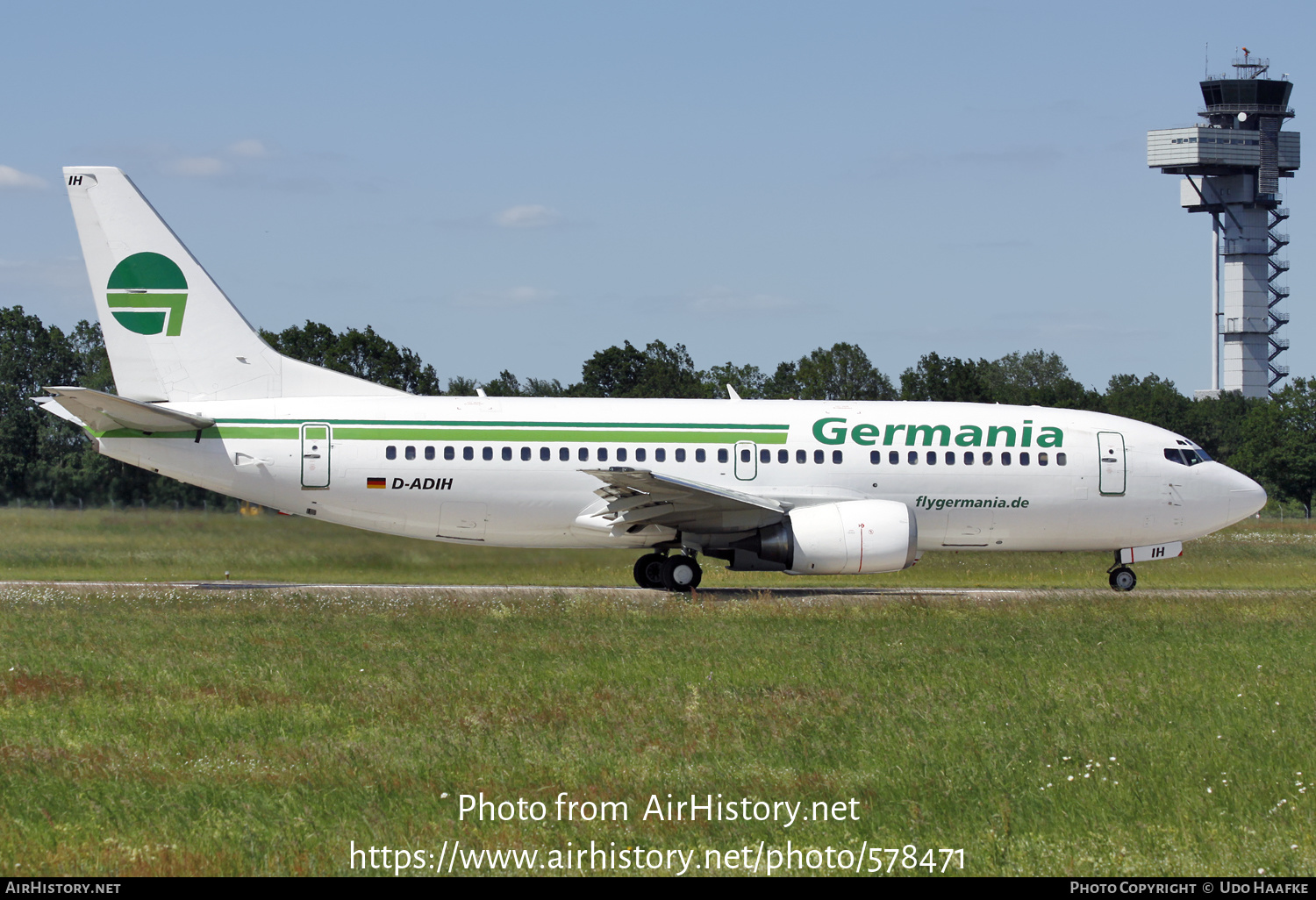 Aircraft Photo of D-ADIH | Boeing 737-3Y0 | Germania | AirHistory.net #578471