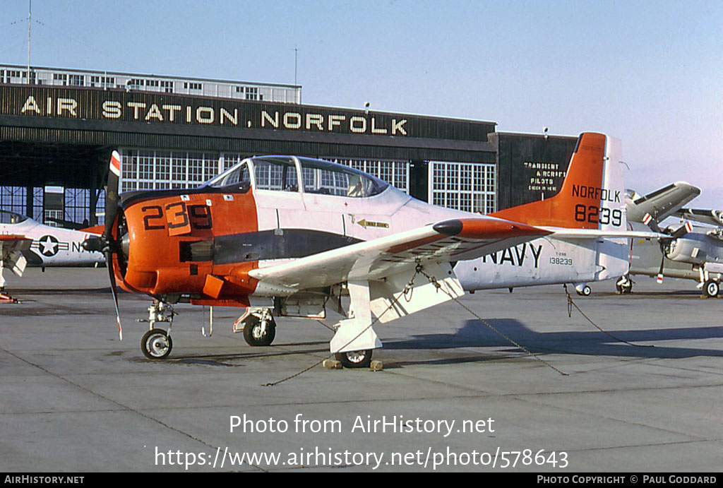 Aircraft Photo of 138239 / 8239 | North American T-28B Trojan | USA - Navy | AirHistory.net #578643