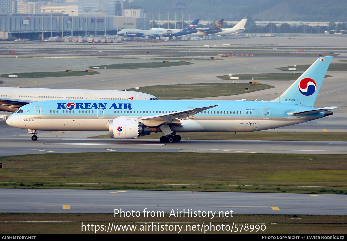 Aircraft Photo of HL8345 | Boeing 787-9 Dreamliner | Korean Air | AirHistory.net #578990