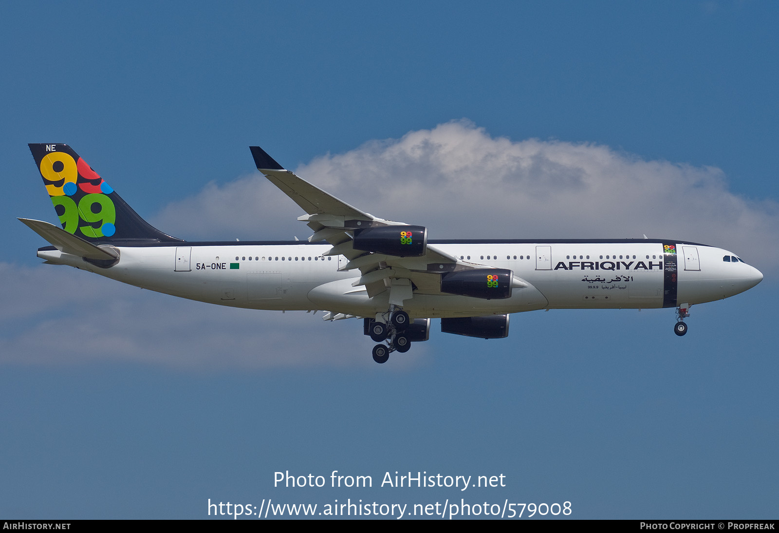 Aircraft Photo of 5A-ONE | Airbus A340-213 | Afriqiyah Airways | AirHistory.net #579008