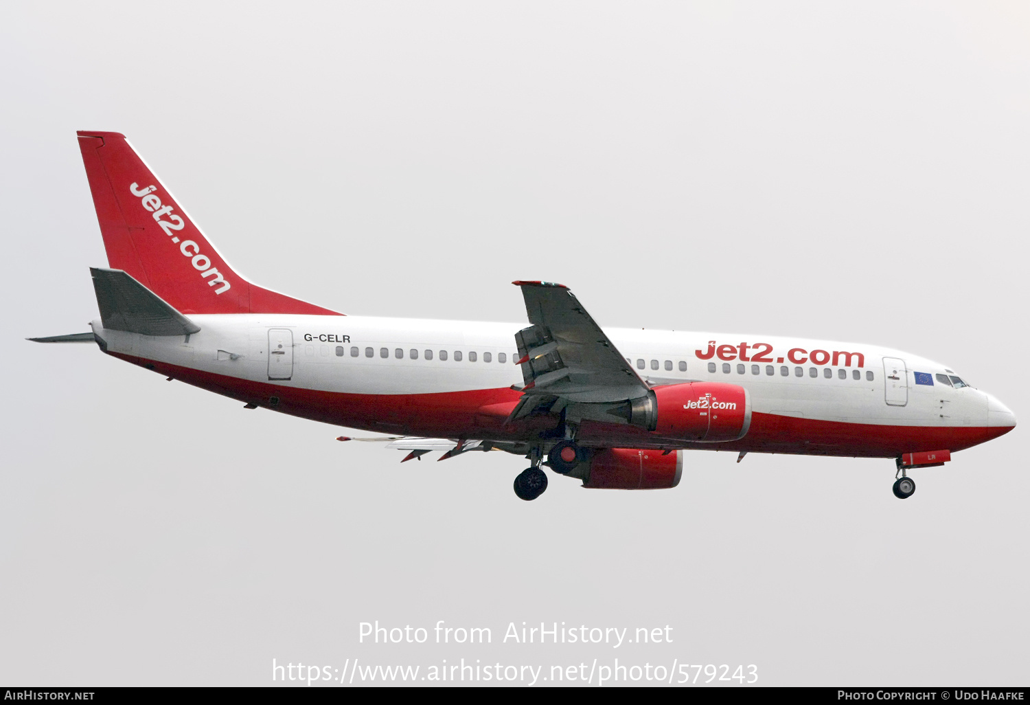 Aircraft Photo of G-CELR | Boeing 737-330(QC) | Jet2 | AirHistory.net #579243