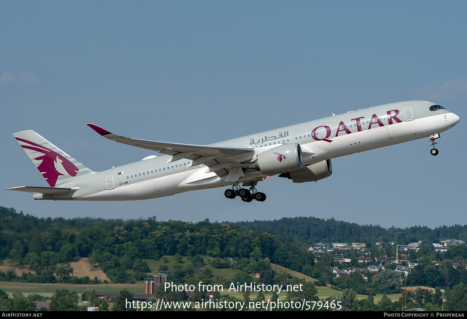 Aircraft Photo of A7-AMI | Airbus A350-941 | Qatar Airways | AirHistory.net #579465