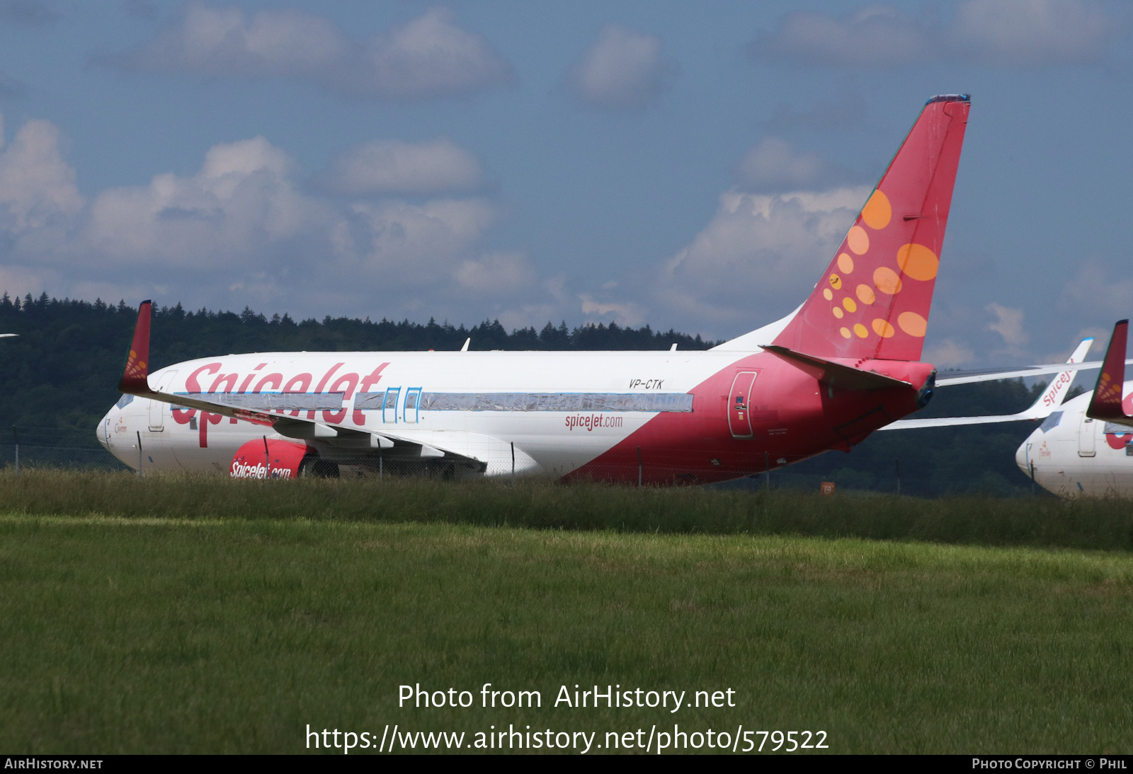 Aircraft Photo of VP-CTK | Boeing 737-86J | SpiceJet | AirHistory.net #579522