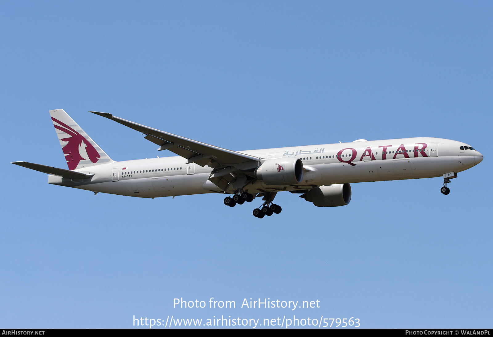 Aircraft Photo of A7-BAT | Boeing 777-3DZ/ER | Qatar Airways | AirHistory.net #579563