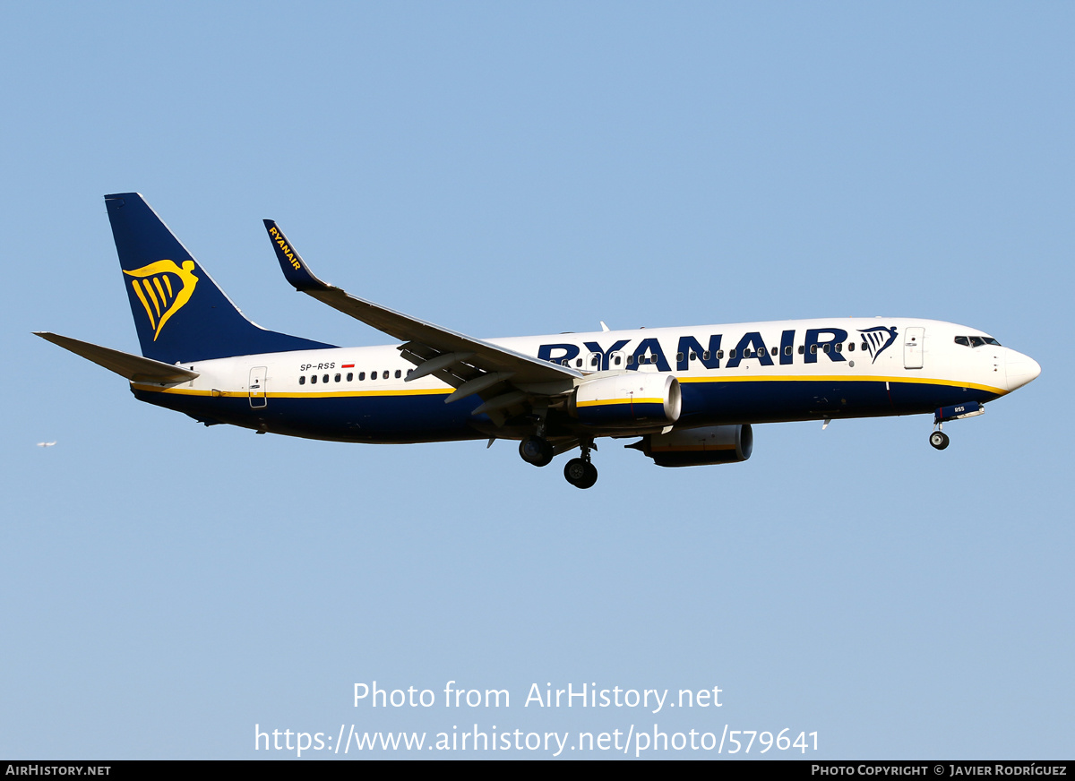 Aircraft Photo of SP-RSS | Boeing 737-8AS | Ryanair | AirHistory.net #579641