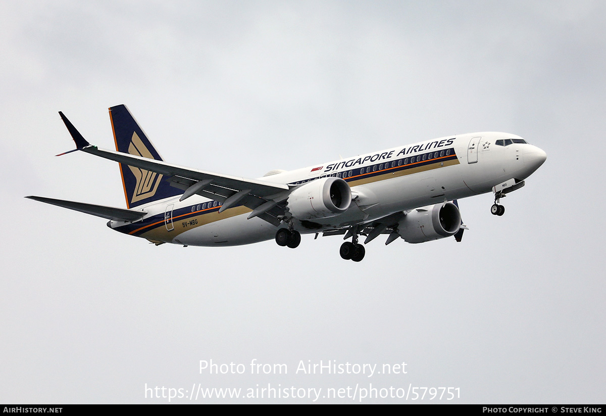 Aircraft Photo of 9V-MBG | Boeing 737-8 Max 8 | Singapore Airlines | AirHistory.net #579751