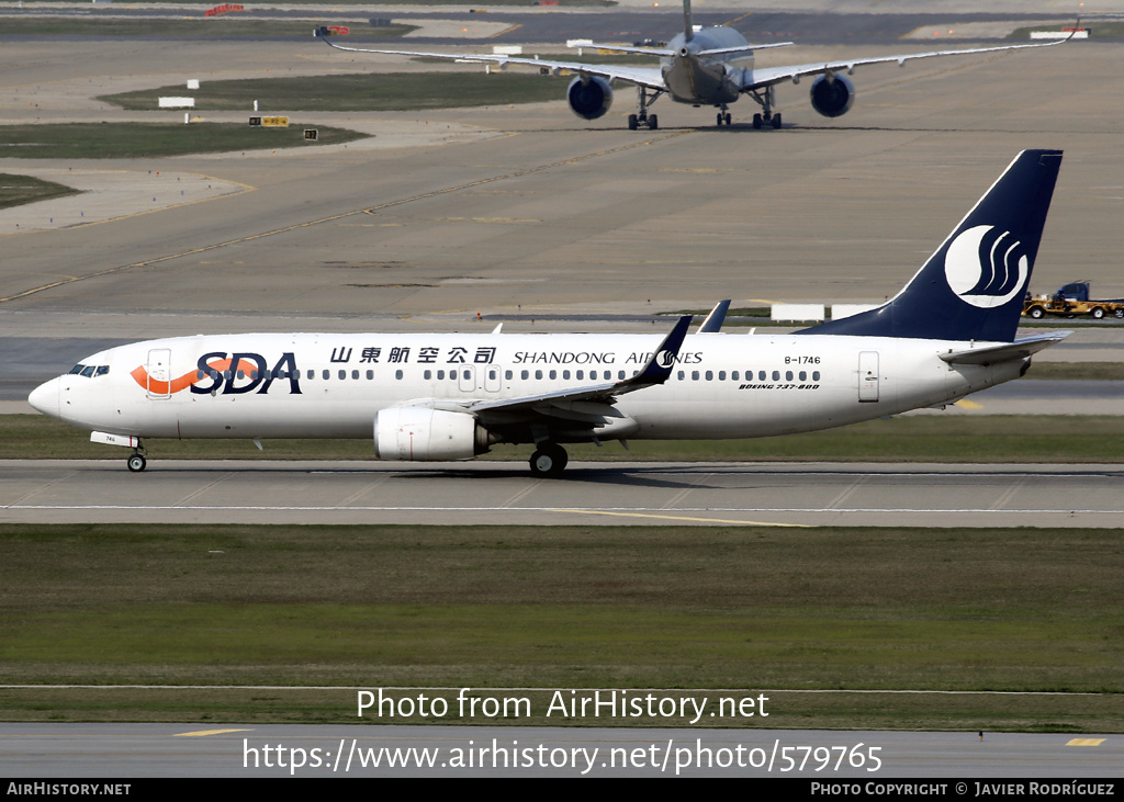 Aircraft Photo of B-1746 | Boeing 737-85N | Shandong Airlines - SDA | AirHistory.net #579765