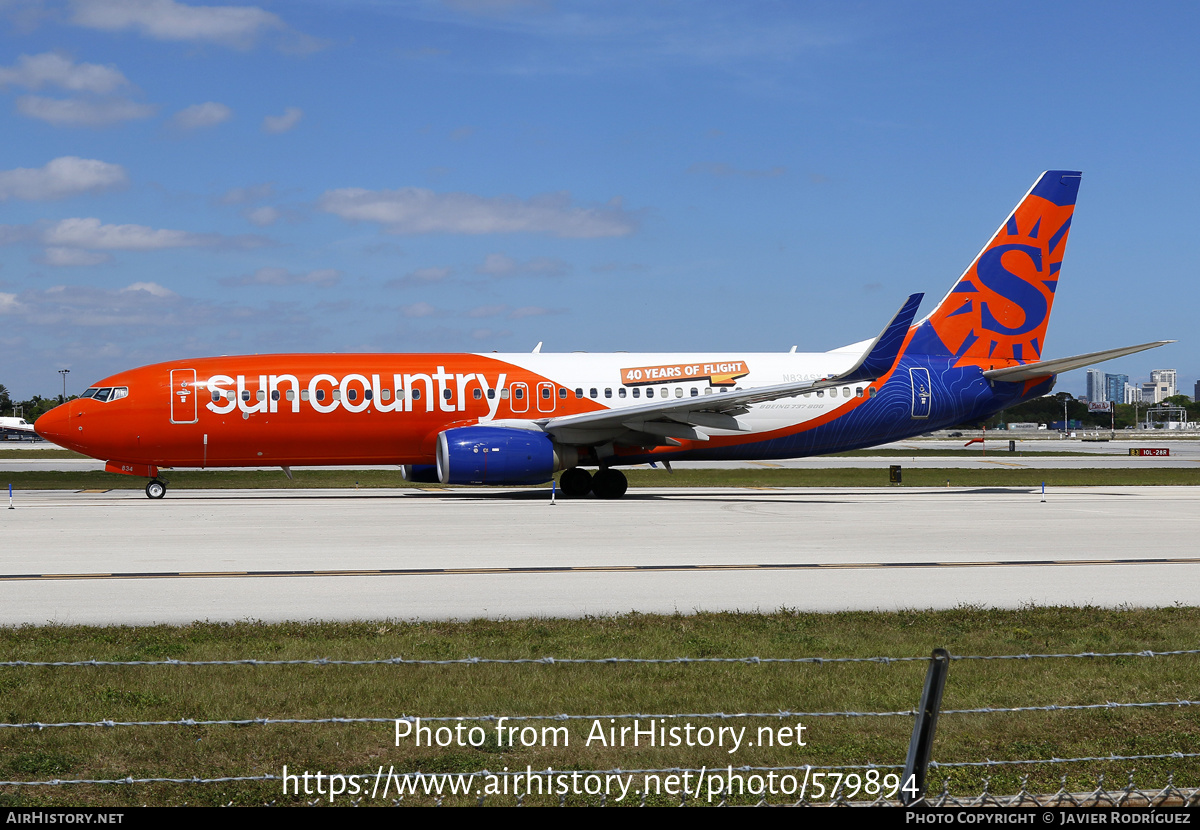 Aircraft Photo of N834SY | Boeing 737-8KN | Sun Country Airlines | AirHistory.net #579894