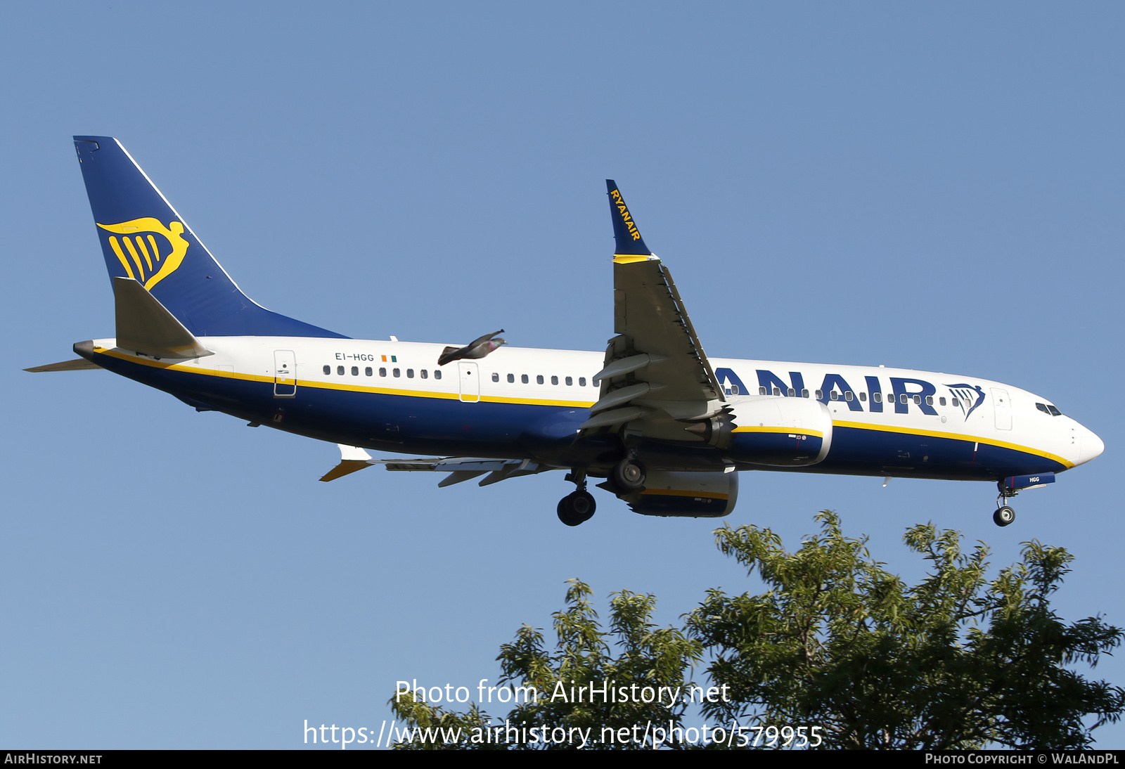 Aircraft Photo of EI-HGG | Boeing 737-8200 Max 200 | Ryanair | AirHistory.net #579955