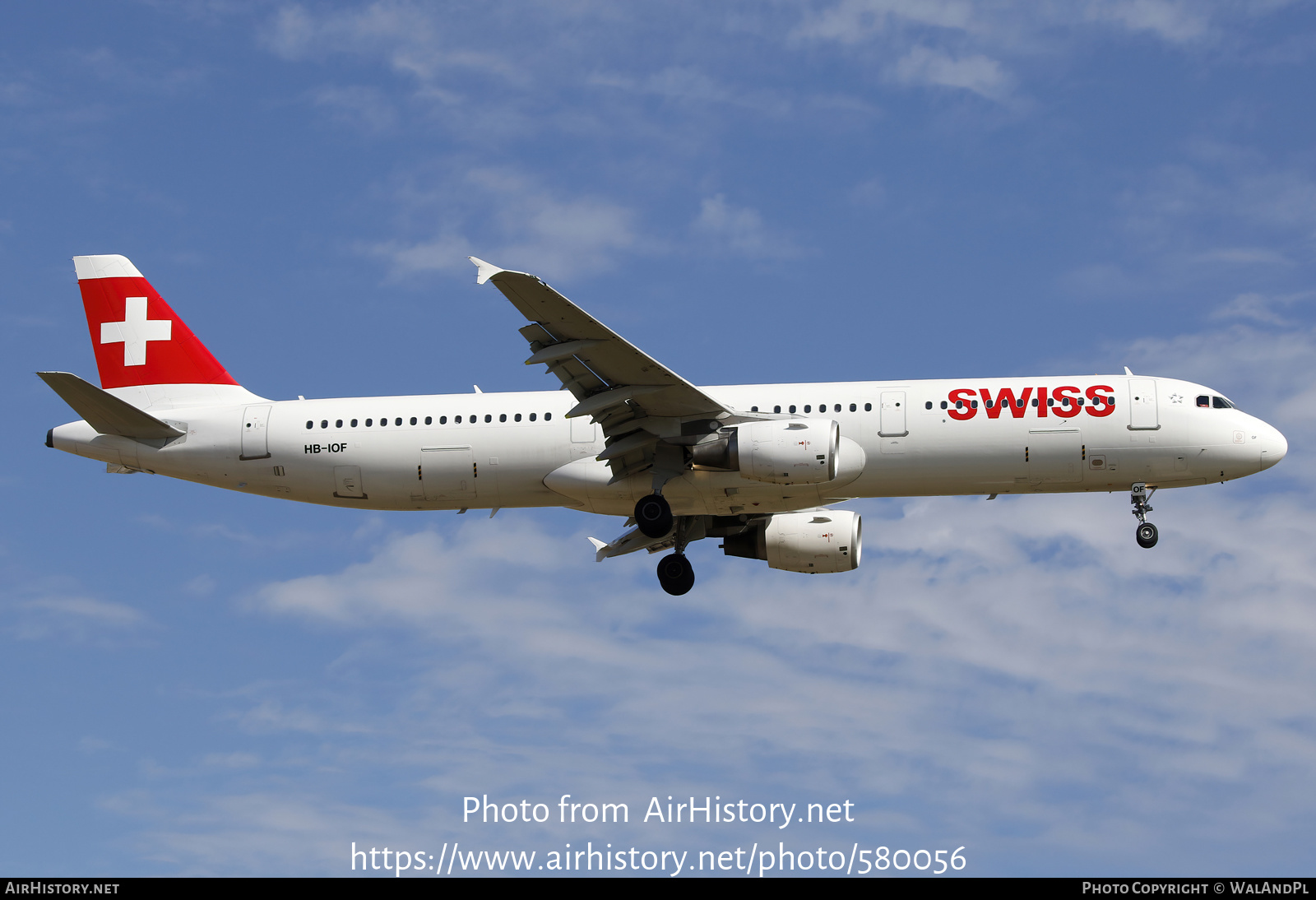 Aircraft Photo of HB-IOF | Airbus A321-111 | Swiss International Air Lines | AirHistory.net #580056