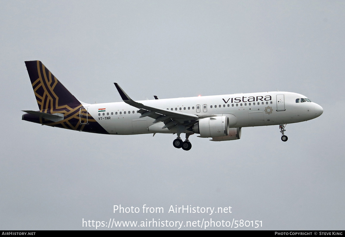 Aircraft Photo of VT-TNR | Airbus A320-251N | Vistara | AirHistory.net #580151