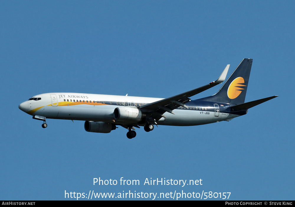 Aircraft Photo of VT-JBB | Boeing 737-8HX | Jet Airways | AirHistory.net #580157