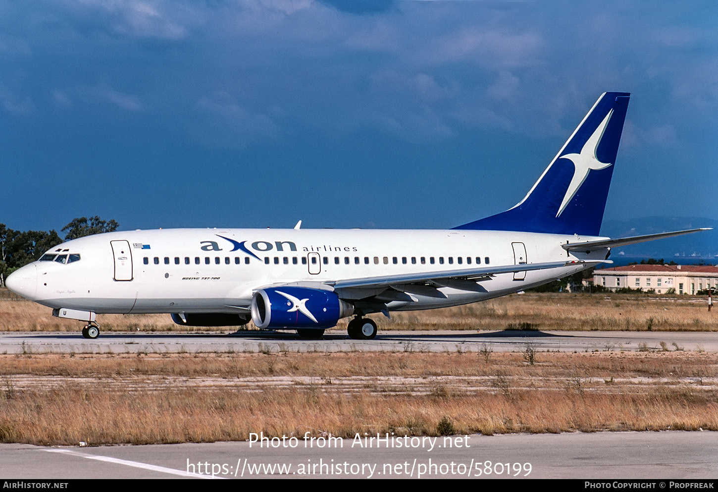 Aircraft Photo of SX-BLU | Boeing 737-7K9 | Axon Airlines | AirHistory.net #580199