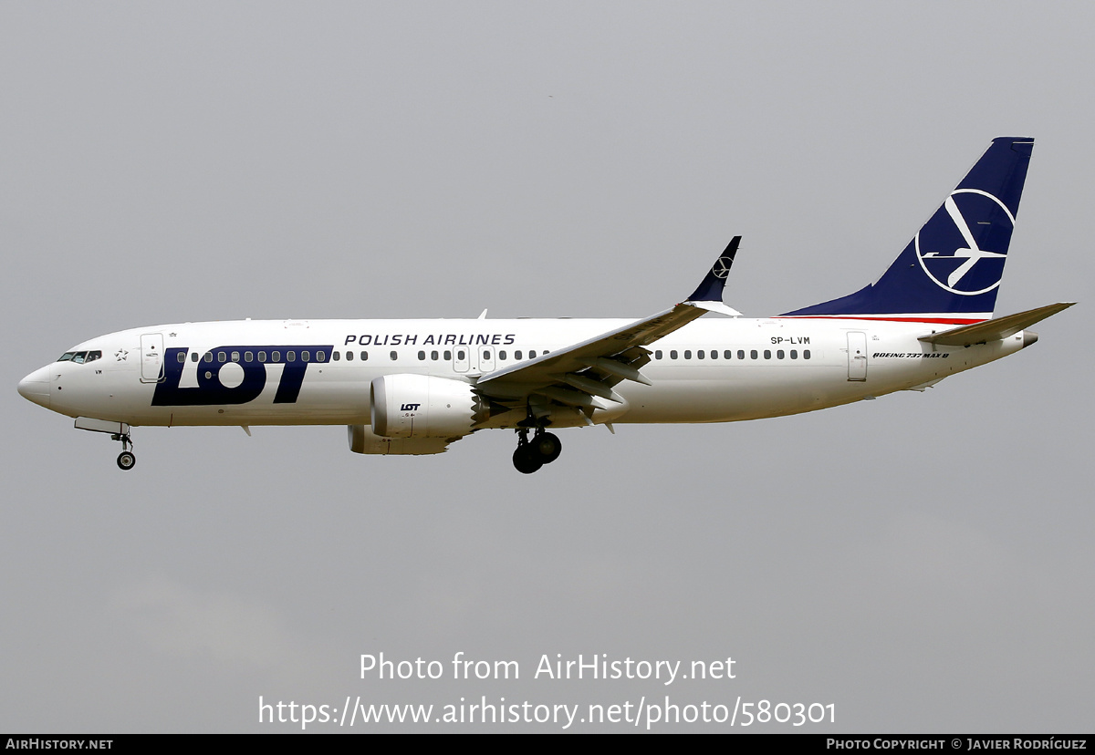 Aircraft Photo of SP-LVM | Boeing 737-8 Max 8 | LOT Polish Airlines - Polskie Linie Lotnicze | AirHistory.net #580301