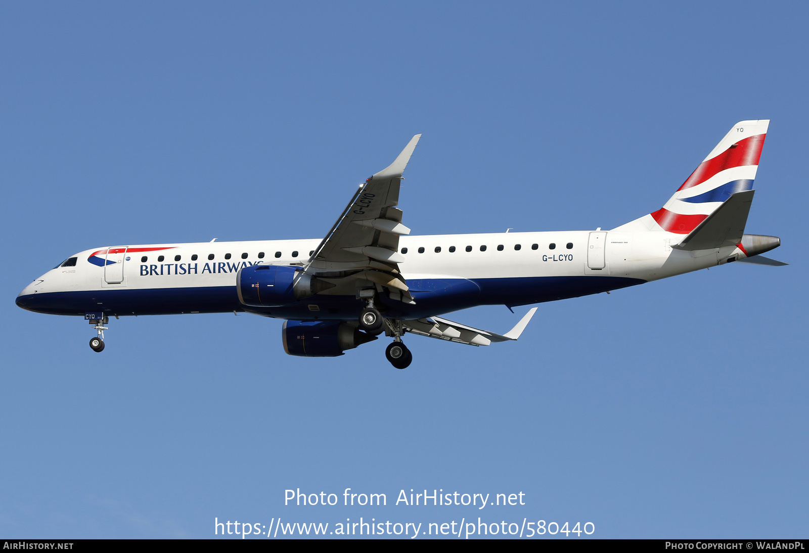 Aircraft Photo of G-LCYO | Embraer 190SR (ERJ-190-100SR) | British Airways | AirHistory.net #580440