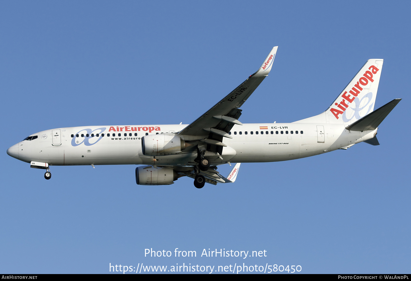 Aircraft Photo of EC-LVR | Boeing 737-85P | Air Europa | AirHistory.net #580450