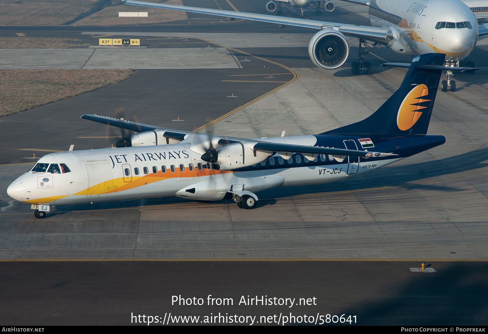 Aircraft Photo of VT-JCJ | ATR ATR-72-500 (ATR-72-212A) | Jet Airways | AirHistory.net #580641