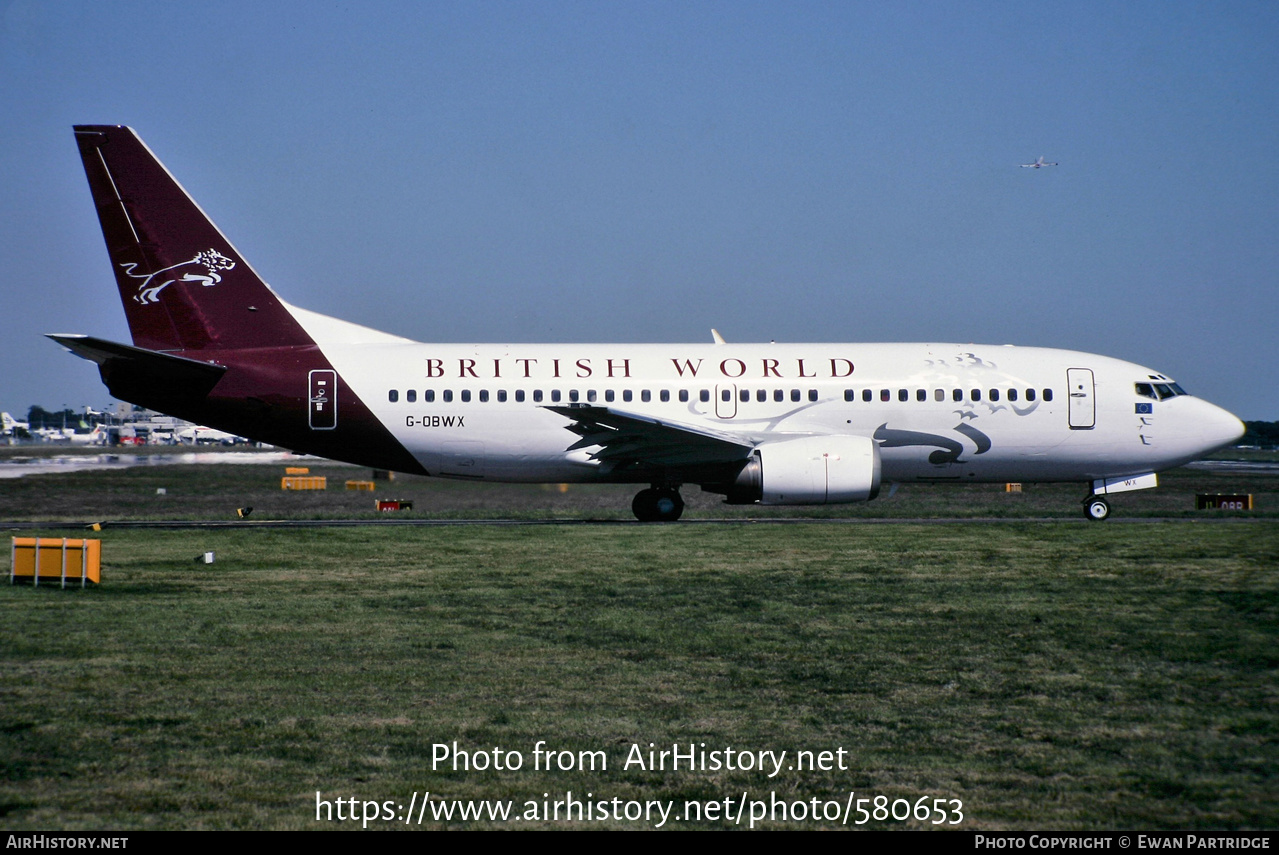 Aircraft Photo of G-OBWX | Boeing 737-3Y0 | British World Airlines | AirHistory.net #580653