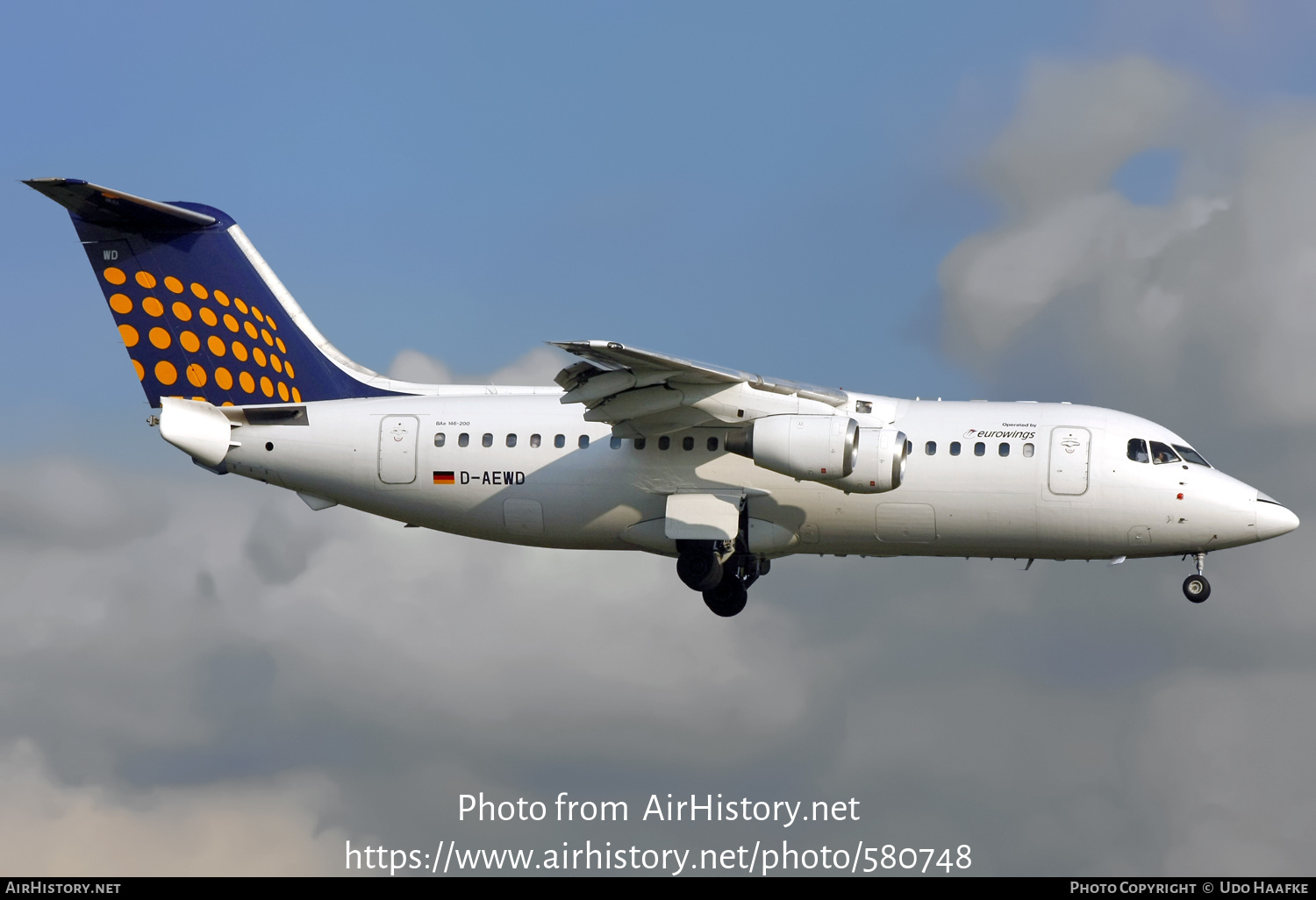 Aircraft Photo of D-AEWD | British Aerospace BAe-146-200 | Eurowings | AirHistory.net #580748