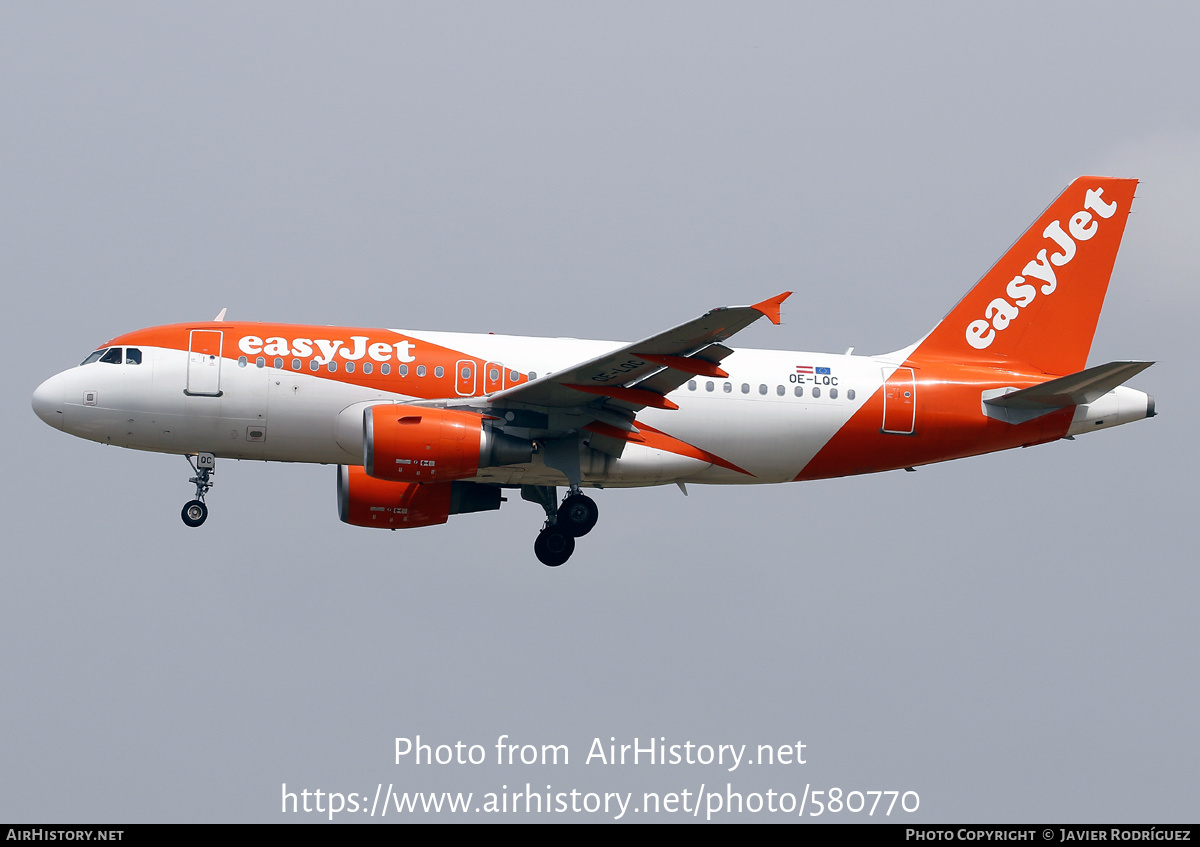 Aircraft Photo of OE-LQC | Airbus A319-111 | EasyJet | AirHistory.net #580770