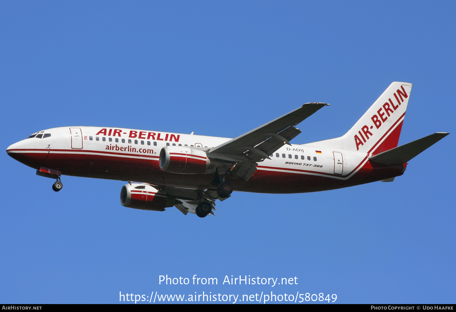 Aircraft Photo of D-ADIJ | Boeing 737-3M8 | Air Berlin | AirHistory.net #580849